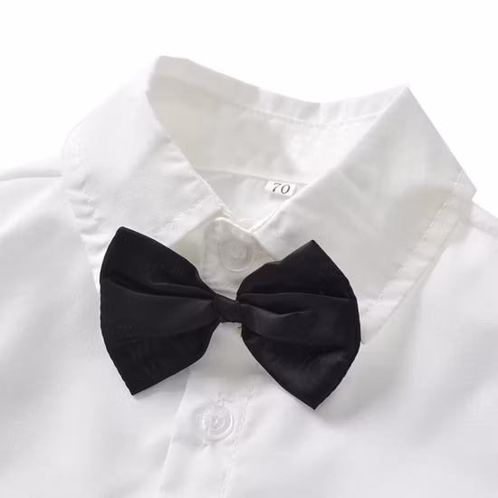 男の子の赤ちゃん服セットフォーマル幼児男の子誕生日パーティー服スーツ紳士トップ + ショーツ子供布セット